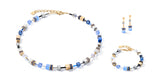 COEUR DE LION GeoCUBE® Earrings blue-gold