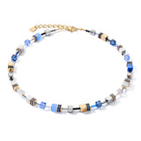 COEUR DE LION GeoCUBE® Necklace blue-gold