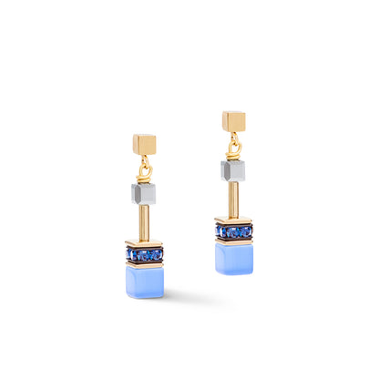 COEUR DE LION GeoCUBE® Earrings blue-gold