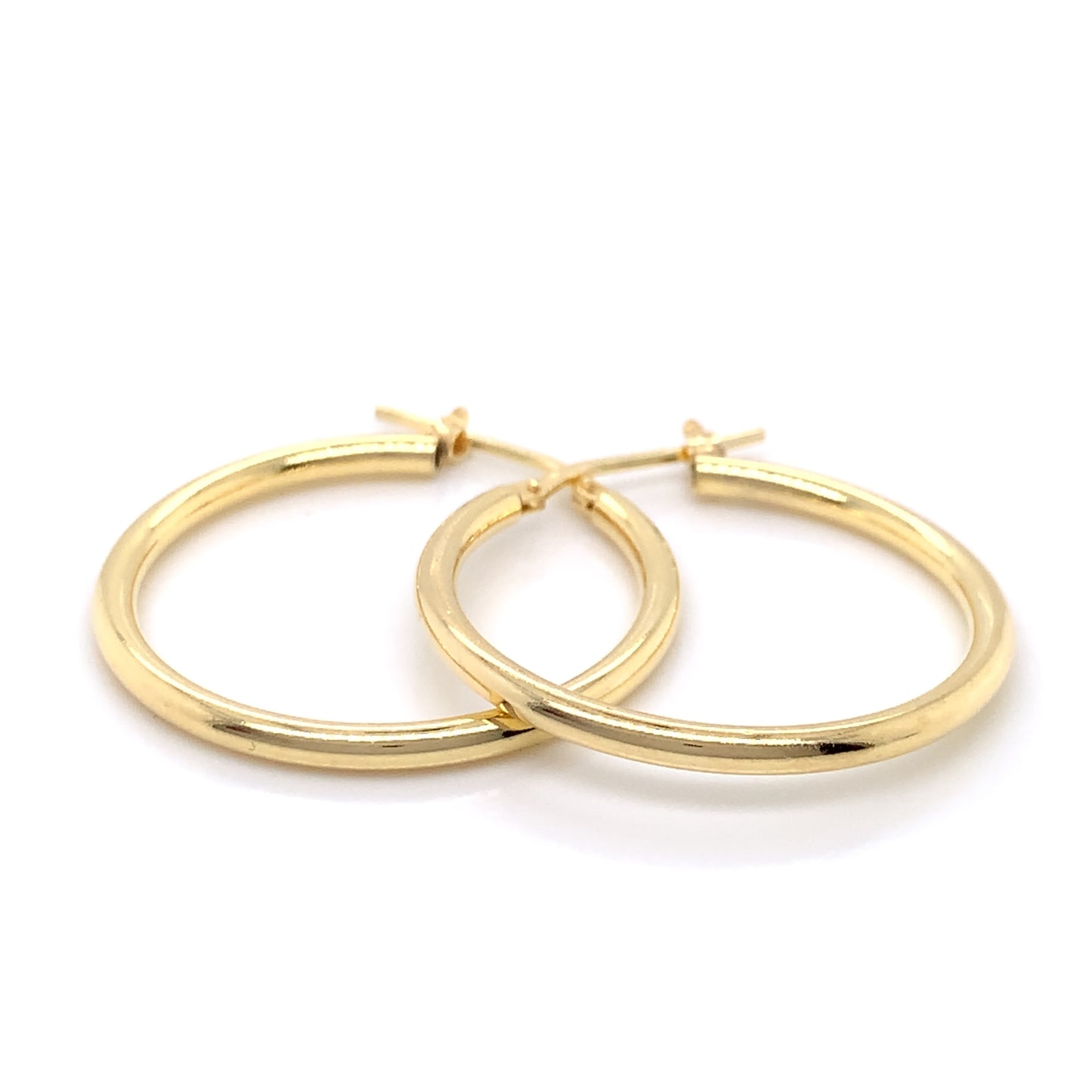 Sterling Silver Gold-plated 29mm Hoop Earrings 29Y