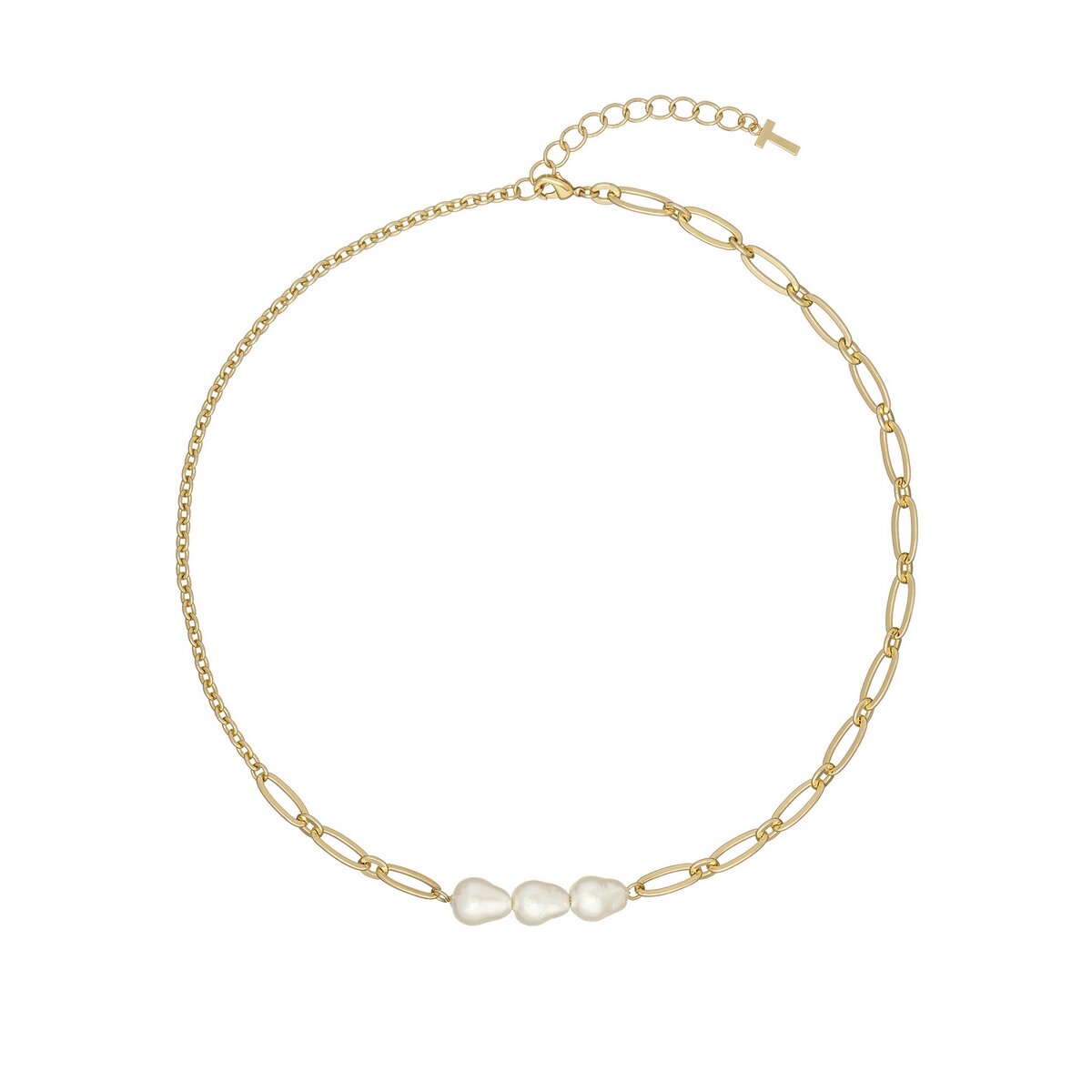 TED BAKER PERSA Pearly Chain Necklace Gold Tone, Pearl