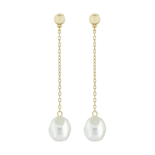 TED BAKER PERIEE Pearly Chain Drop Earring Gold Tone, Pearl