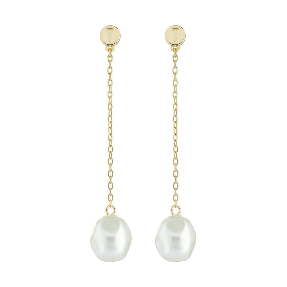 TED BAKER PERIEE Pearly Chain Drop Earring Gold Tone, Pearl