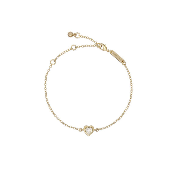 TED BAKER HANSA Crystal Heart Bracelet Gold