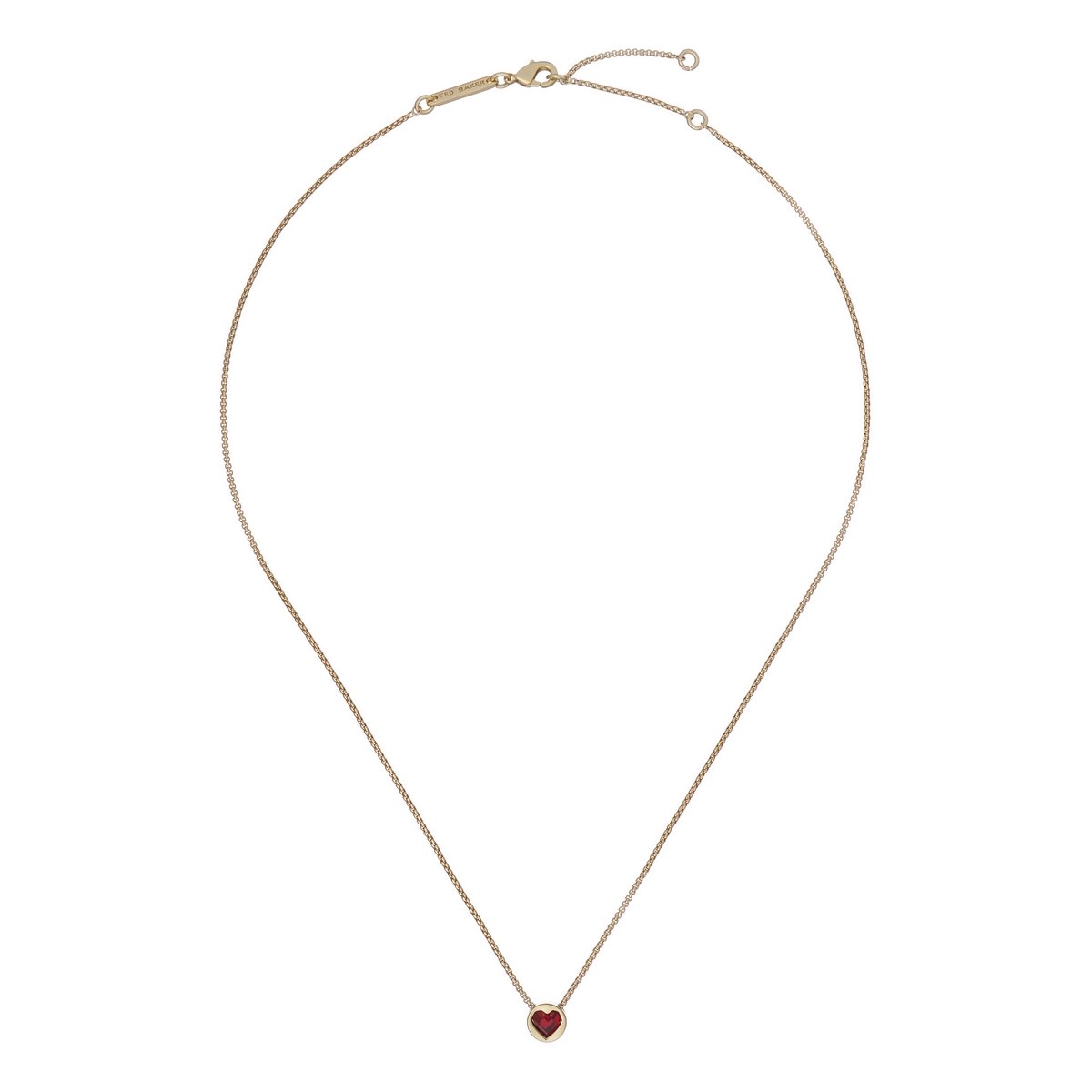 TED BAKER HARPARH: Heart Rock Gold Tone Pendant