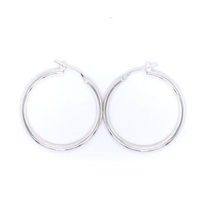 Sterling Silver 34mm Hoop Earrings