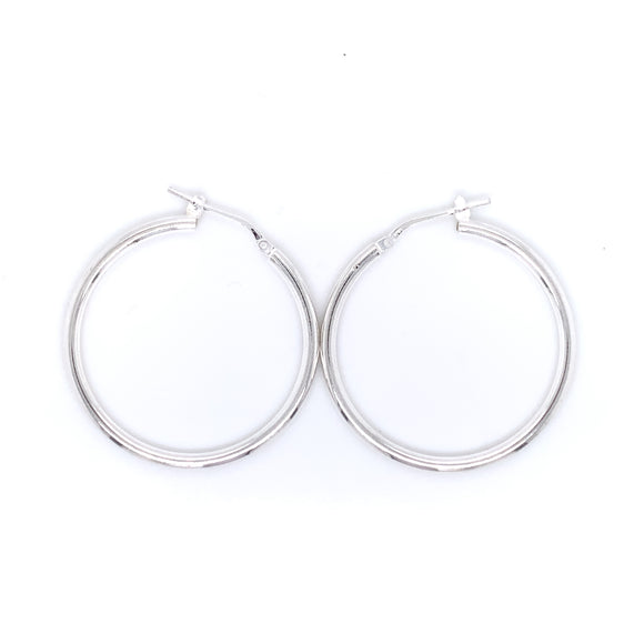 Sterling Silver 34mm Hoop Earrings