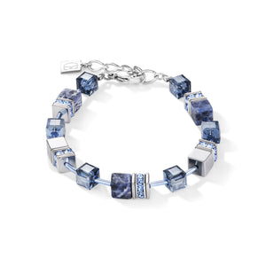 COEUR DE LION GeoCUBE® Bracelet sodalite & haematite blue