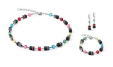 COEUR DE LION GeoCUBE® Earrings onyx multicolour Pop Art