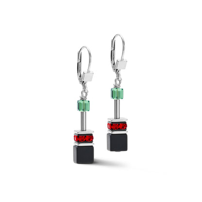 COEUR DE LION GeoCUBE® Earrings onyx multicolour Pop Art