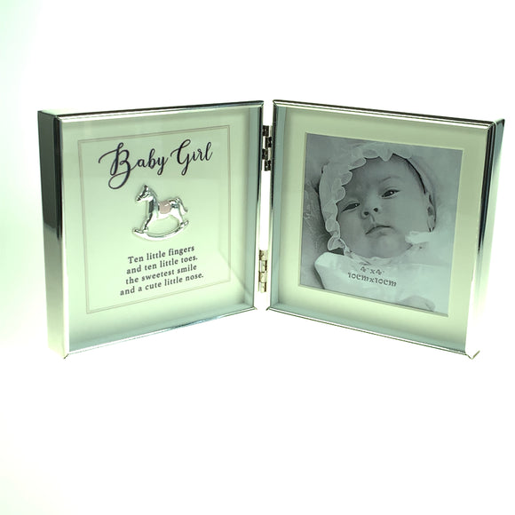 Silver Plated Baby Girl Photo Frame 42-10223