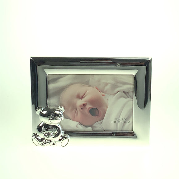 Silver Plated Teddy New Baby Photo Frame 42-32020