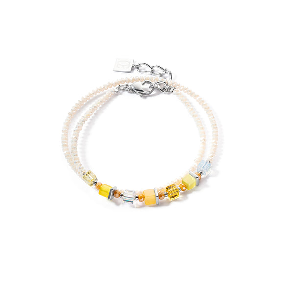 COEUR DE LION Joyful Colours Wrap bracelet silver yellow