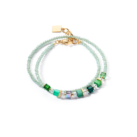 COEUR DE LION Joyful Colours Wrap bracelet gold green
