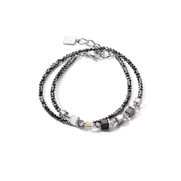 COEUR DE LION Joyful Colours Wrap bracelet silver grey