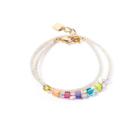 COEUR DE LION Joyful Colours Wrap bracelet gold rainbow