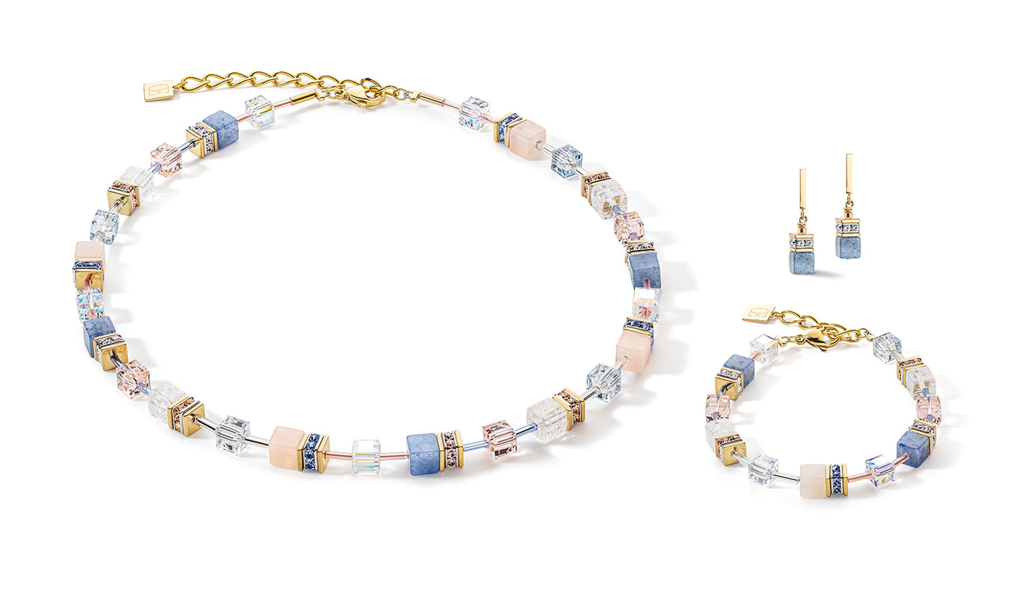 COEUR DE LION GeoCUBE® Iconic Precious necklace light blue