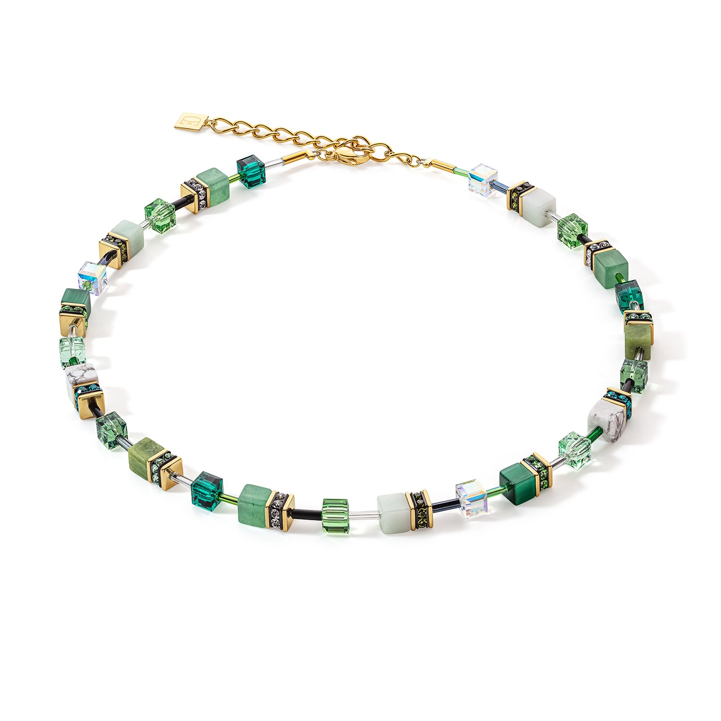 COEUR DE LION GeoCUBE® Iconic Precious necklace green