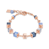 COEUR DE LION Bracelet MonochromeBLUE Swarovski® Crystals & stainless steel rose gold blue
