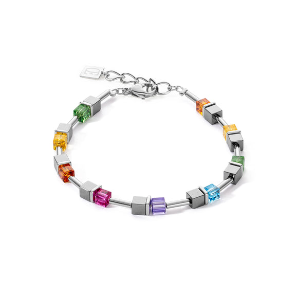 COEUR DE LION Cube Story Colour Couple bracelet hematite rainbow