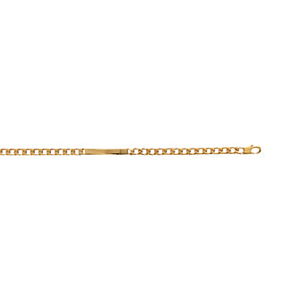 Amèlie 18ct Gold-Plated Engravable Identity Bracelet 18.5cm