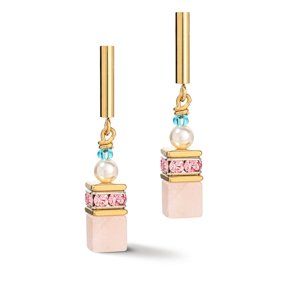 COEUR DE LION GeoCUBE® Precious Fusion Pearls earrings multicolour pastel 5086211522