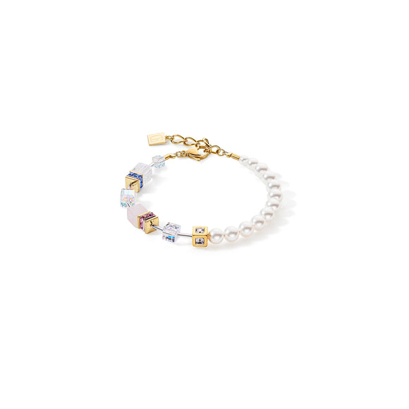 COEUR DE LION Cube Story Minimalistic bracelet gold-turquoise 5086301522