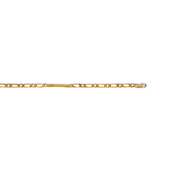 Amèlie 18ct Gold-Plated Engravable Identity Bracelet 17cm