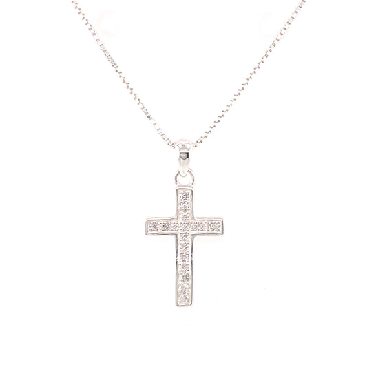 Sterling Silver CZ Cross 70CZ