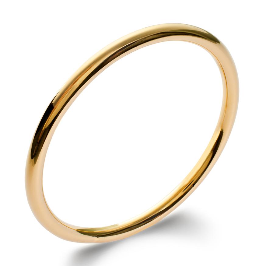 Amèlie 18ct Gold-Plated 5mm Round Bangle 805695