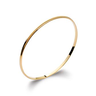 Amèlie 18ct Gold-Plated 3mm D-Shape Bangle