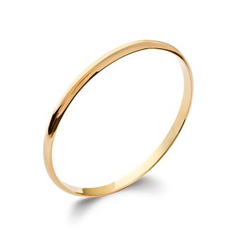 Amèlie 18ct Gold-Plated 5mm D-Shape Bangle 80573566