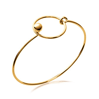 Amèlie 18ct Gold-Plated Circle & Ball Bangle 82166258