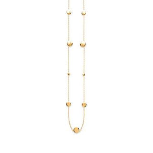 Amèlie 18ct Gold-Plated Long Disc Necklace