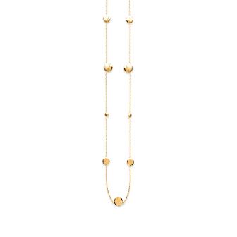 Amèlie 18ct Gold-Plated Long Disc Necklace