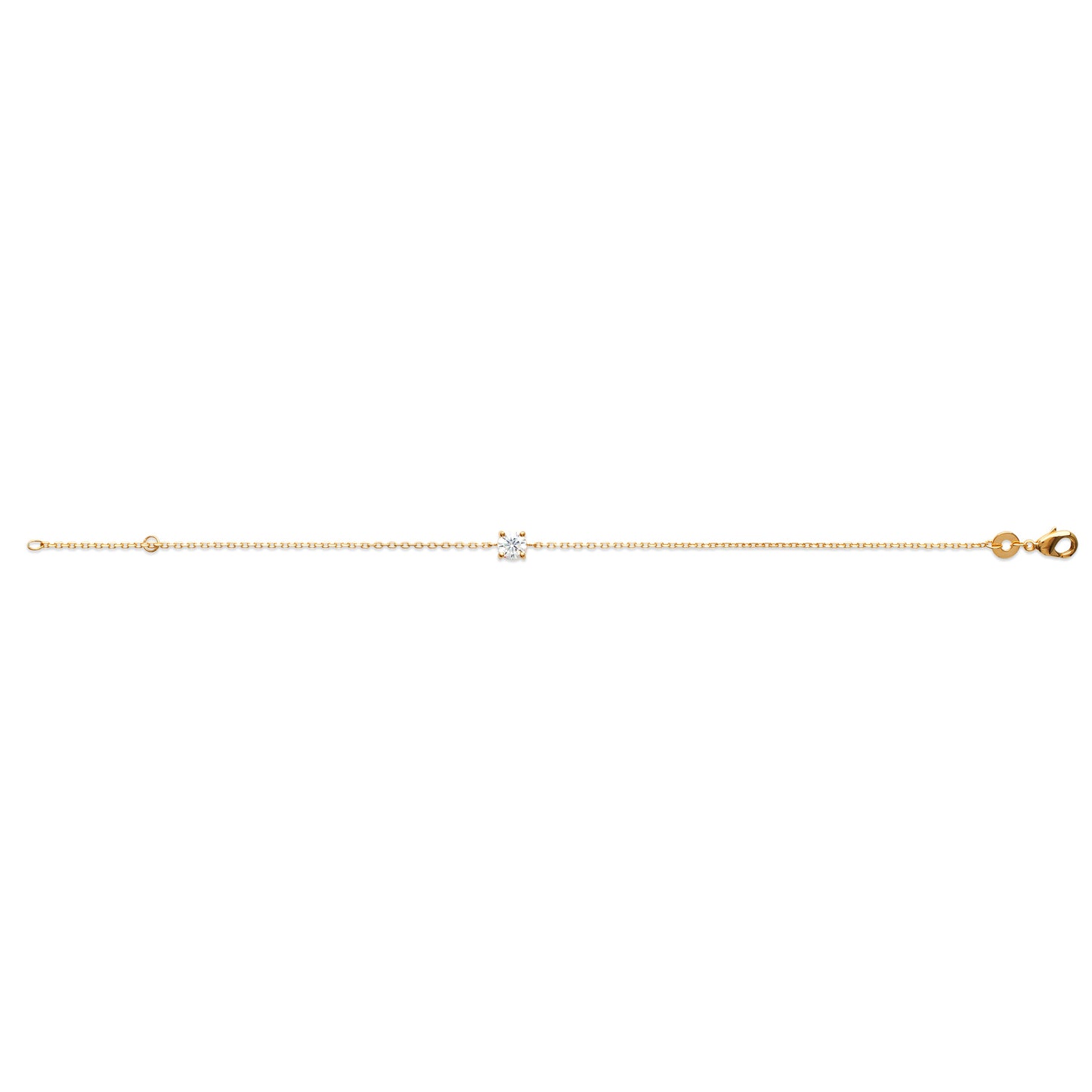 Amèlie 18ct Gold-Plated Dainty 5mm CZ Bracelet