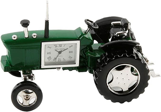 Miniature Green Tractor Clock 9236G