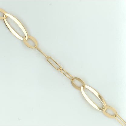 9ct Gold Oval Paperlink Bracelet