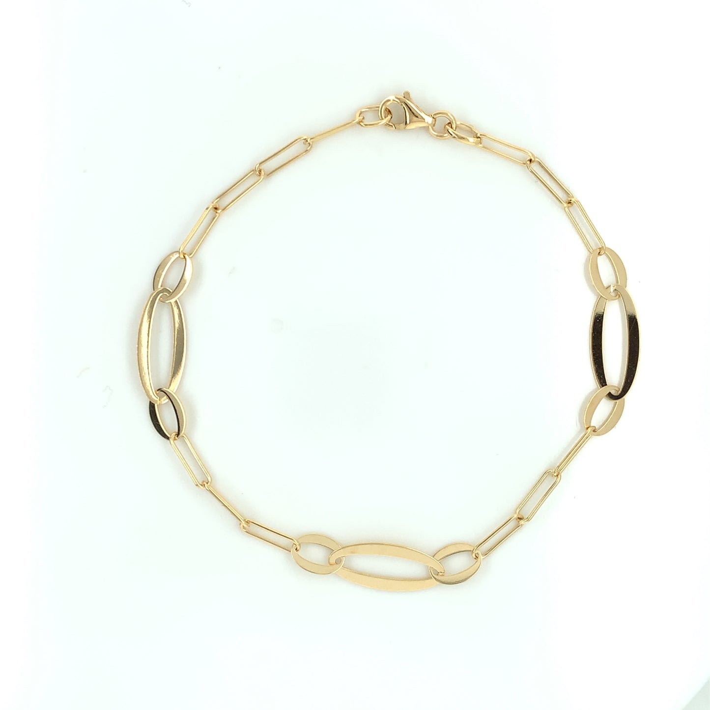 9ct Gold Oval Paperlink Bracelet