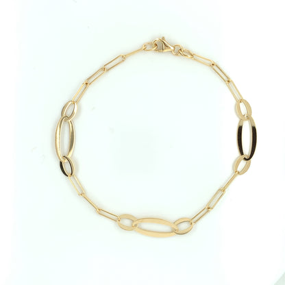 9ct Gold Oval Paperlink Bracelet