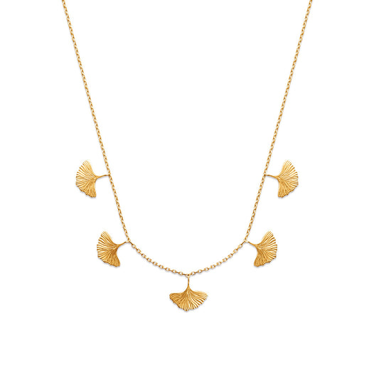 Amèlie 18ct Gold-Plated Leaf Necklace 92152642