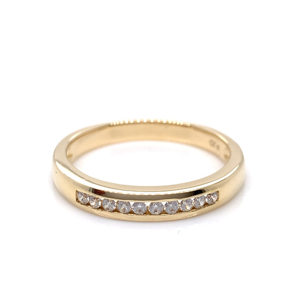 9ct Gold 3mm CZ Channel-set Eternity Ring