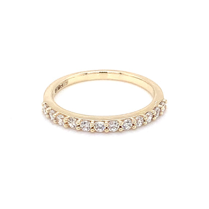 9ct Gold 2mm CZ Claw Set Eternity Ring GRA109