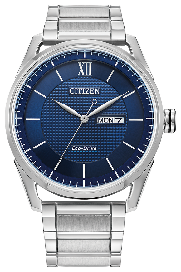 Citizen Men's SS Drive CTO Bracelet Watch Blue Dial
