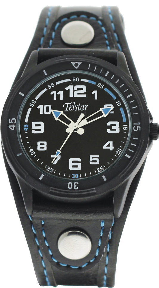 Telstar Boys Black Full Figure Watch B1014 JKR