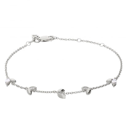 Diamonfire Leaf Detail Shaped Bracelet (B5304)