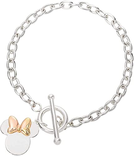 Disney Minnie Mouse Sterling Silver Two tone Bracelet