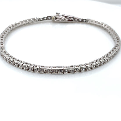 Sterling Silver 2mm Tennis Line Bracelet