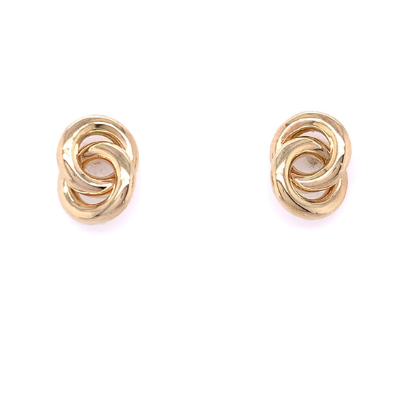 9ct Gold Double Ring Earrings