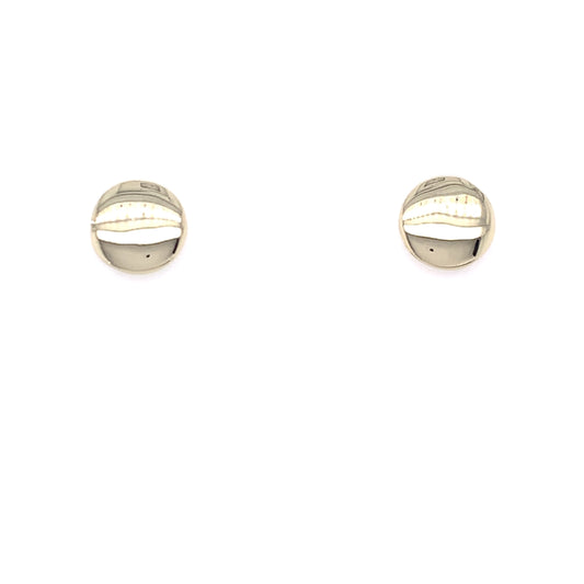 9ct Gold Disc Stud Earrings GE548